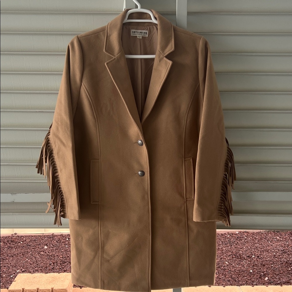 Idyllwind Tan Fringe Trench Coat
